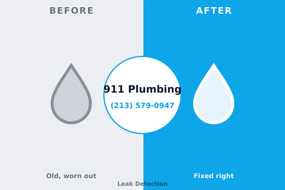 Before and after: plumbing repair Simsbury Center, CT